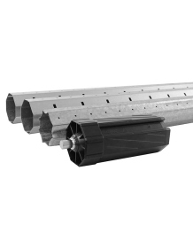 Müller 2300mm SW60 Set: Stahlwelle 2300 mm mit Verbindungswelle und Walzenkapsel für SW60