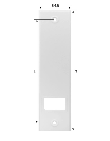 Selve Blende in weiß für Einlass-Gurtwickler (L:186,5 mm)