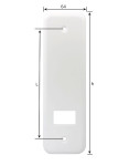 Selve Blende in weiß, abgerundet, Maxi Einlass-Gurtwicklerweiß (L:134 mm)