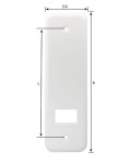 Selve Blende in weiß, abgerundet, Maxi Einlass-Gurtwicklerweiß (L:186,5 mm)
