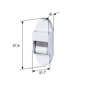 Selve Mini-Leitrolle für 15 mm Gurt inkl. Schutzhaube weiß