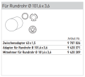Somfy Adapterset für Rundrohr Ø 101,6x3,6
